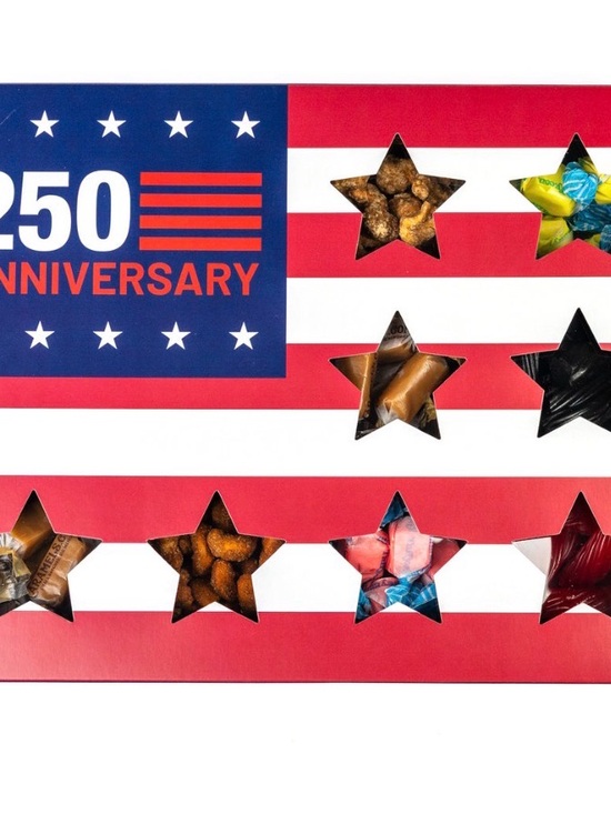 Other - 250 Anniversary Red, White & Blue Star Candy Tray - (No Brand)